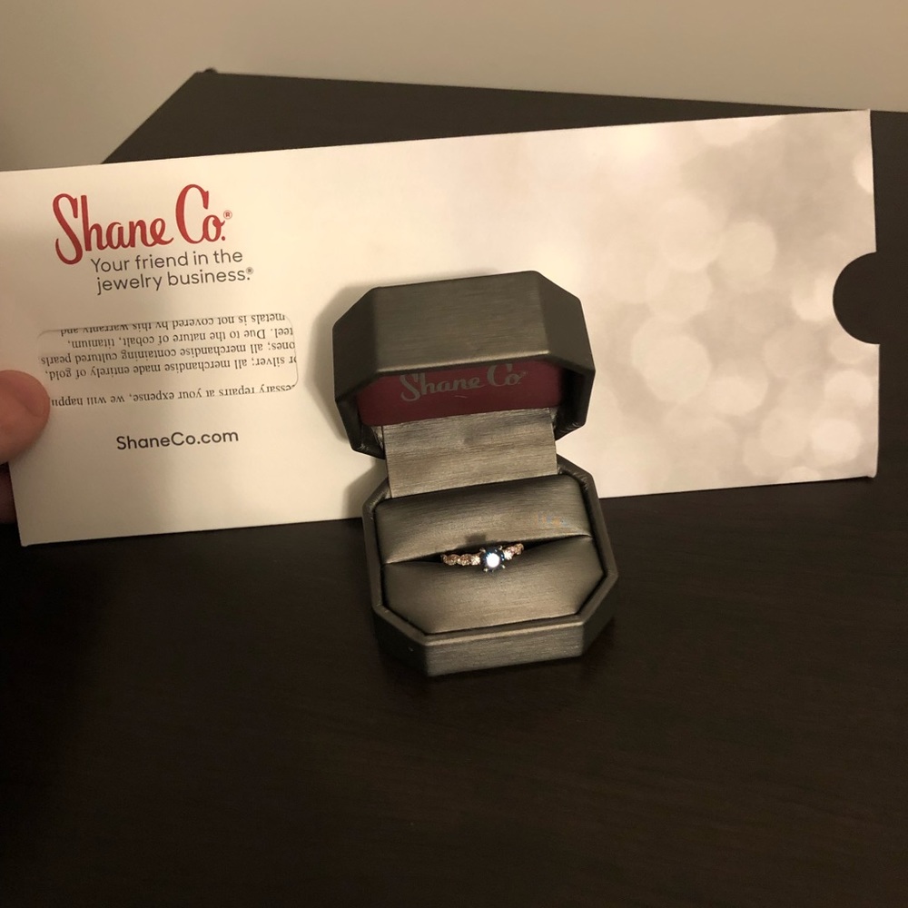 Custom Shane Co sapphire ring